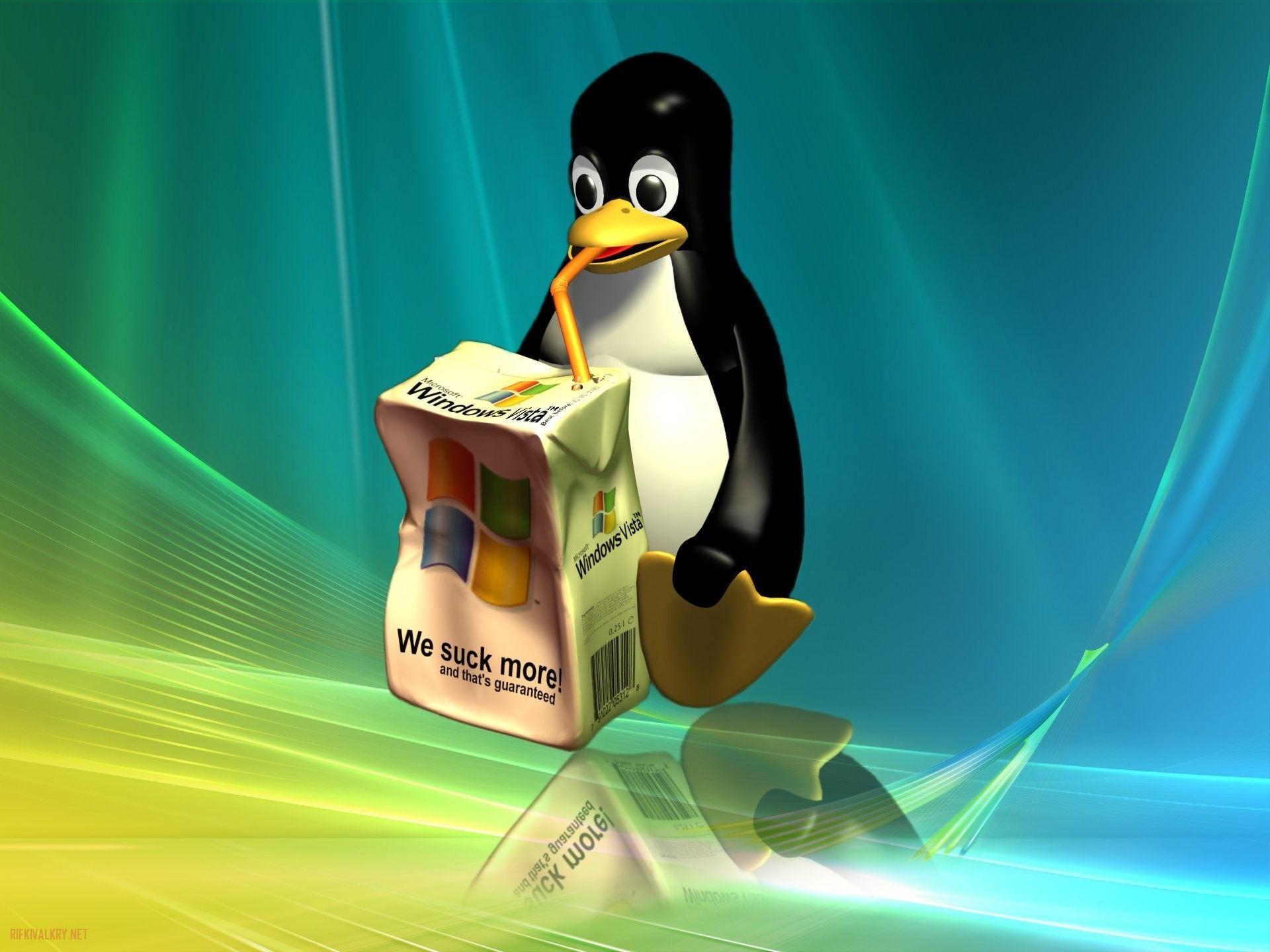 foto van linux mascot